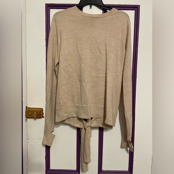 CELINE Wool & Silk Lace-Up Back Sweater - Size M - Picture 1 of 10